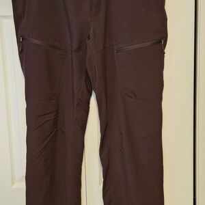Eddie Bauer T12 (1 incorrectly labeled T10) Women's Burgundy Fleece Lined Pants